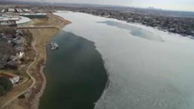 HIDDEN LAKE COLORADO-2016: Bird's-Eye View Of A River Passing Through A Large City