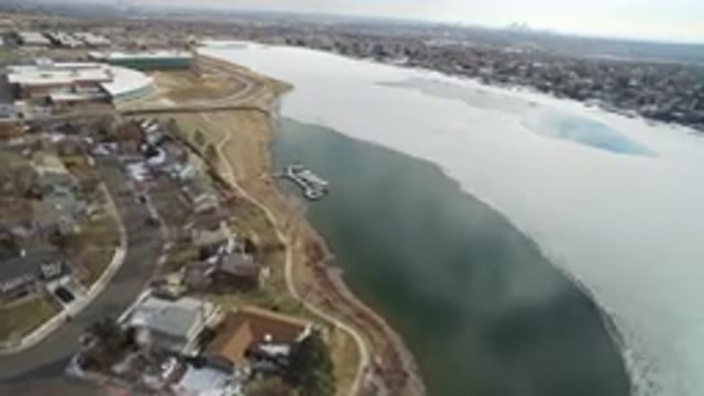 HIDDEN LAKE COLORADO-2016: Beautiful View Of Ocean Near Houses And Trees