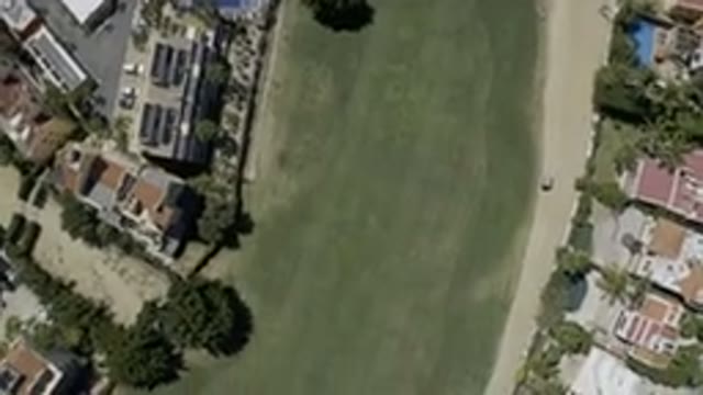 LOS CABOS MEXICO-2019: Drone Video Of A Large Field With Paths That Cars Are Driving On