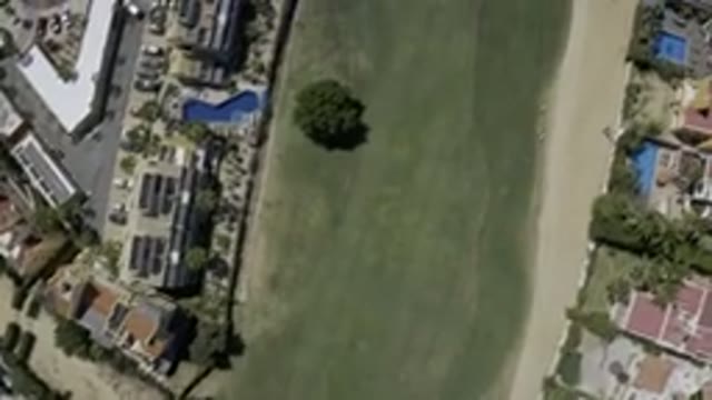 LOS CABOS MEXICO-2019: A Top View Of The Grass Green Land Has Been Covered