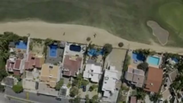 LOS CABOS MEXICO-2019: Drone Video Of Houses With Pools In Their Gardens