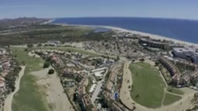 LOS CABOS MEXICO-2019: Airplane View Of A Blue Sky And A Beach Located At A