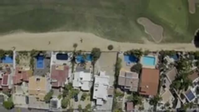 LOS CABOS MEXICO-2019: Aerial View Of High-End Houses In A Neighborhood In