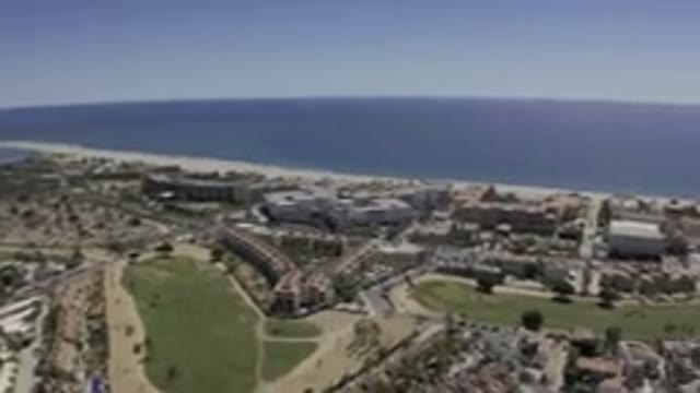 LOS CABOS MEXICO-2019: Capacity Camera Panning Over Coastline Dynamic Sub-Urban