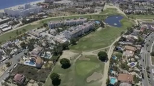 LOS CABOS MEXICO-2019: Drone View Of A Residential Area In A Coastal City