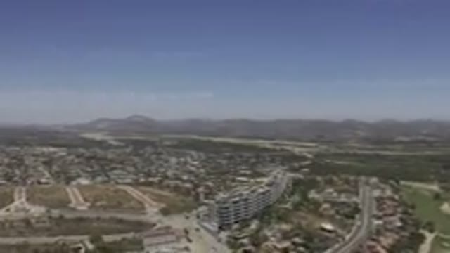LOS CABOS MEXICO-2019: A Long View Of The City Covered As Mountains And