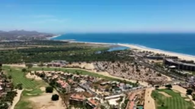 LOS CABOS MEXICO-2019: Houses Trees Located Other Side Beach