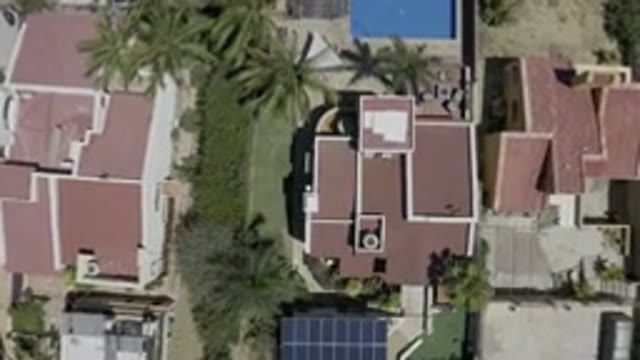 LOS CABOS MEXICO-2019: Bird View Of A Neighborhood Cooing At A Big House With A
