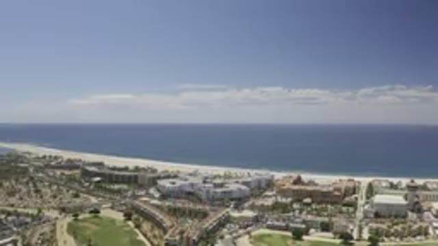 LOS CABOS MEXICO-2019: An Aerial View of a Peaceful Beach City