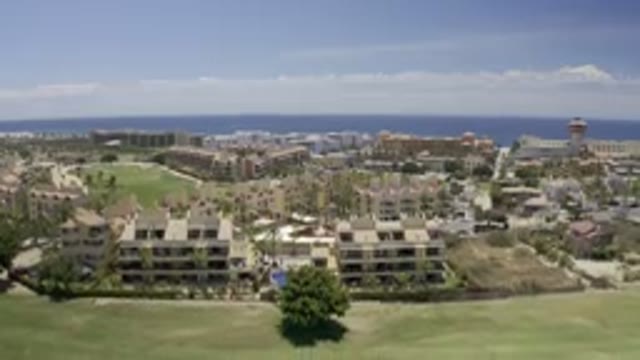 LOS CABOS MEXICO-2019: Beautiful Land Backdrop Overlay of Village by the Water