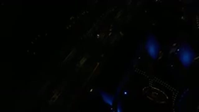 LOS CABOS MEXICO-2019: Night Aerial View Of A Large City With Lighted Buildings