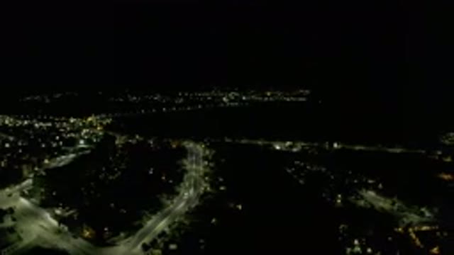 LOS CABOS MEXICO-2019: An Aerial Night View Of Illuminated Streets And Buildings
