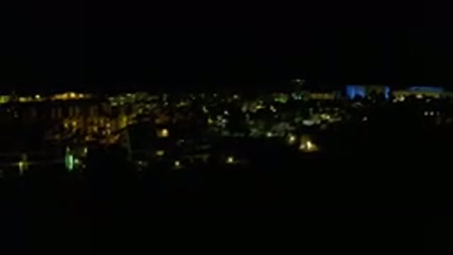 LOS CABOS MEXICO-2019: A Night Vision of Lights from Buildings and Homes
