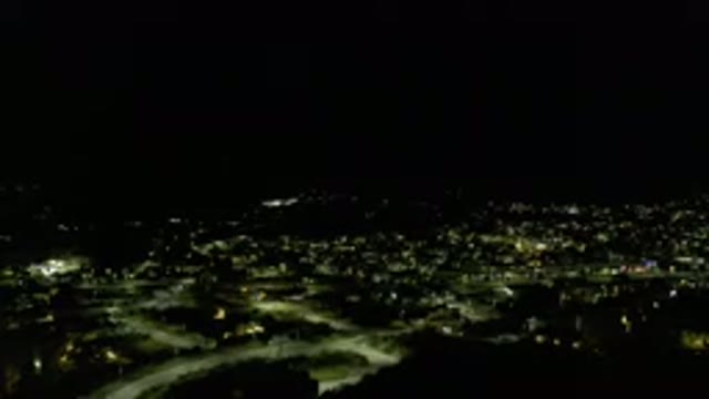 LOS CABOS MEXICO-2019: Aerial View of Los Cabos At Night