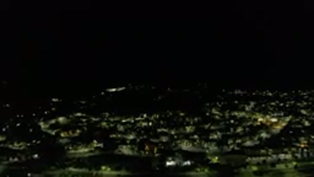 LOS CABOS MEXICO-2019: Aerial View Of The Town At Night