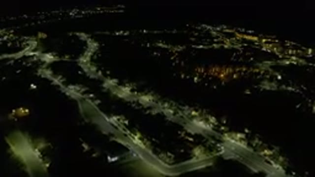 LOS CABOS MEXICO-2019: Dark And Silent Night With Moon And Stars Illuminating The City