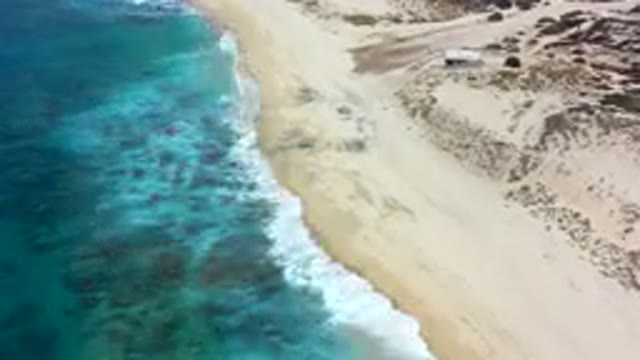LOS CABOS MEXICO-2019: A Beautiful Ocean With Rapid Waves Rising Up Toward The
