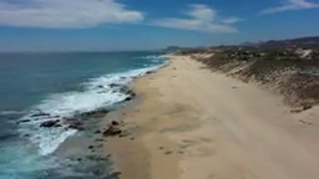 LOS CABOS MEXICO-2019: Flying Around A Paradise Beach With Beautiful Waves