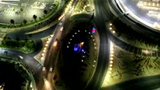 LOS CABOS MEXICO-2019: Sped Up Video Of A Large Track With Cars Going Back And Forth