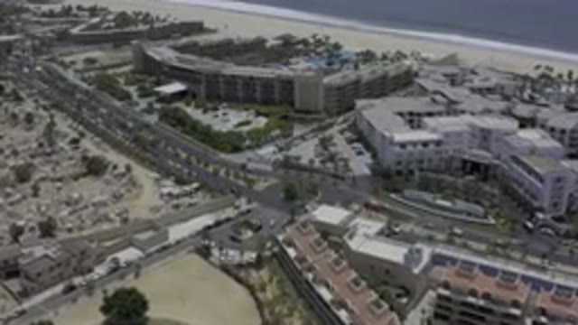 LOS CABOS MEXICO-2019: Large City Near Beach Showcasing Hotels For Vacation All