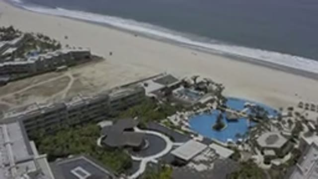 LOS CABOS MEXICO-2019: Amazing Camera Slowly Panning City Coastline Sea Sunny