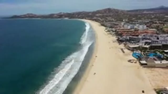 LOS CABOS MEXICO-2019: Fast Time Lapse Of Village Beside Deserted Beautiful Ocean