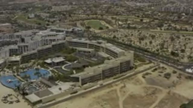 LOS CABOS MEXICO-2019: The U Shaped Building Complex In The Center Looks