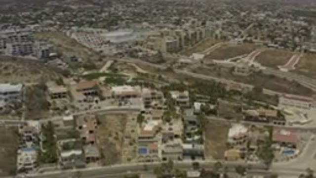 LOS CABOS MEXICO-2019: Bird's Eye View Of Road And High-Rises