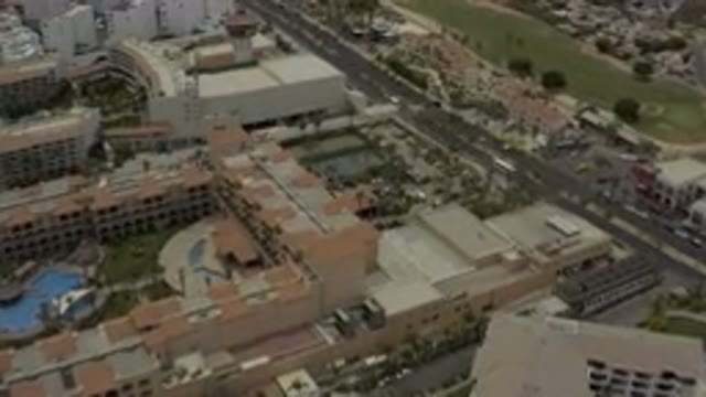 LOS CABOS MEXICO-2019: Huge Hotel Overview With Drone In A Fancy Neighborhood