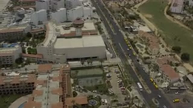 LOS CABOS MEXICO-2019: Aerial View Of Large Urban Area With Many Commercial