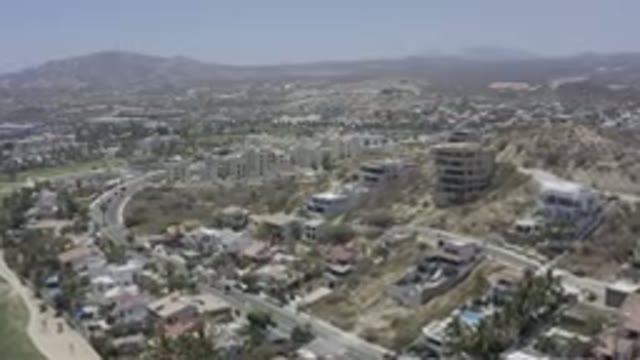 LOS CABOS MEXICO-2019: A Bird's Eye View Overlooking A Small Town On The Side Of