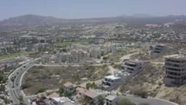 LOS CABOS MEXICO-2019: Drone Video Of A Building Complex That Are Separated By