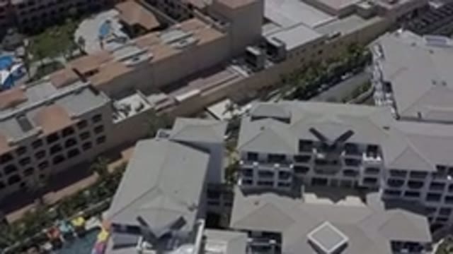 LOS CABOS MEXICO-2019: Overhead View Of An Urban Area With Multi-Story Buildings