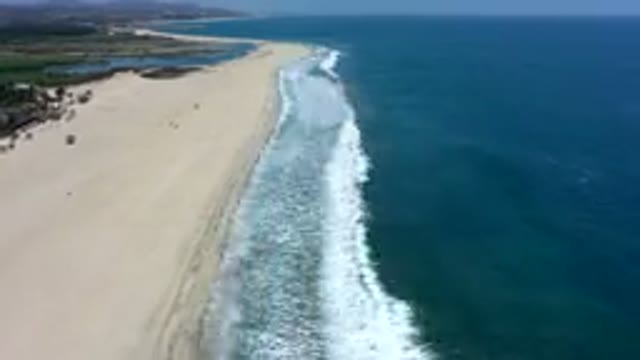 LOS CABOS MEXICO-2019: Video On A Speed Loop Of Waves Of Water Coming In And Out