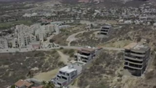 LOS CABOS MEXICO-2019: Top View Of The City Filled With Lakes And Buildings