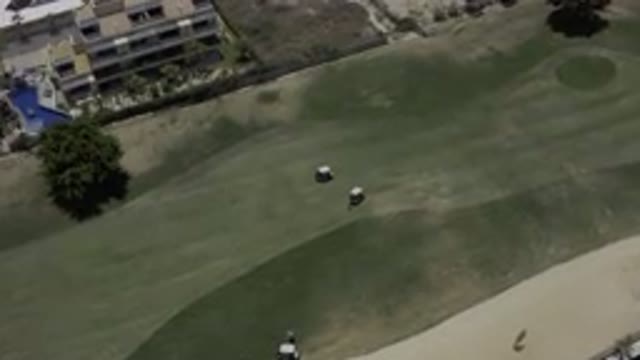 LOS CABOS MEXICO-2019: Flying On The Green Grass Golf Course