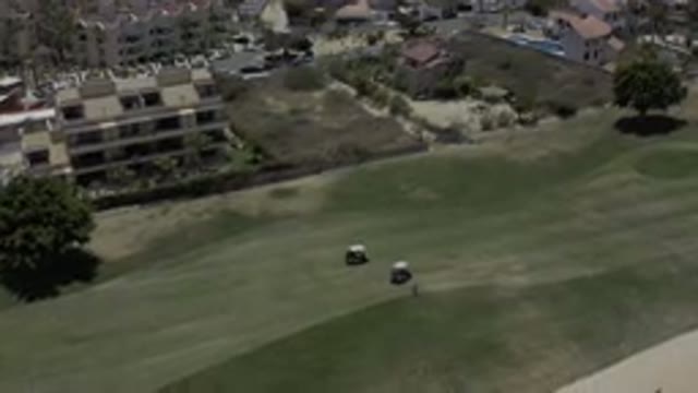 LOS CABOS MEXICO-2019: Golf Course With Summer Houses in the Background