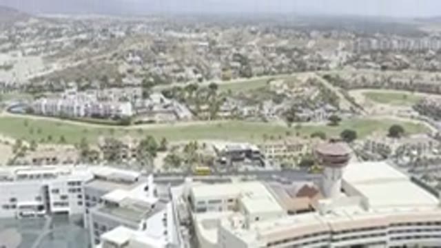 LOS CABOS MEXICO-2019: Aerial Footage Of A Large City With Long Reaching Roadways