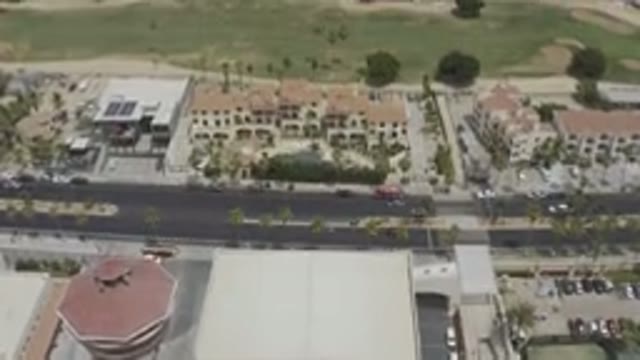 LOS CABOS MEXICO-2019: Flyover Of A Small Quaint Village In A Dry Environment