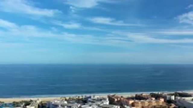 LOS CABOS MEXICO-2019: Beach Front Properties Near Blue Ocean On A Clear Sunny Day