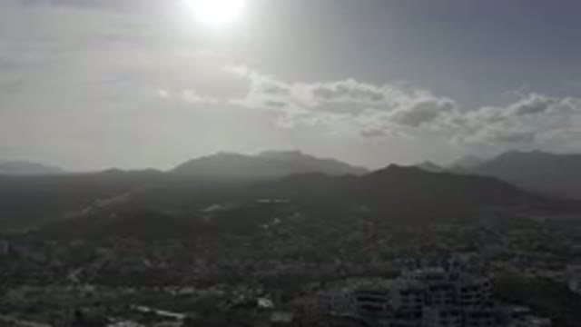LOS CABOS MEXICO-2019: Scenic View Of Mountains And City With Overcast Weather