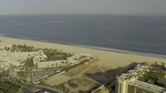 LOS CABOS MEXICO-2019: Large Aerial Footage Of A Wide Coast Line With Water