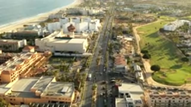 LOS CABOS MEXICO-2019: Summer Hotels Holiday Beach Sea Ocean Houses Cars Streets