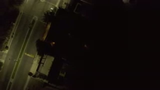 LOS CABOS MEXICO-2019: Aerial Footage Of A Small And Dark Street With No Traffic