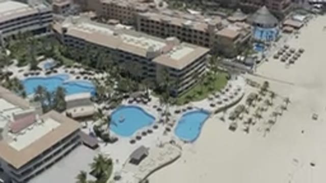 LOS CABOS MEXICO-2019: Beautiful Bright Blue Crystal Clear Pools With Slides And