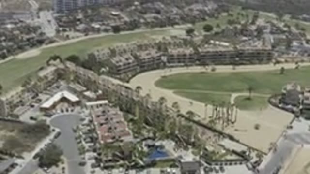 LOS CABOS MEXICO-2019: Large Aerial Footage Of A Lot Of Land Development With A