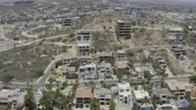 LOS CABOS MEXICO-2019: Top View of Buildings and Grass Across the Landscape