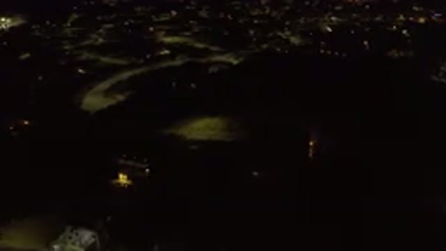 LOS CABOS MEXICO-2019: The City Is Illuminated In Olive Green Lights Under The