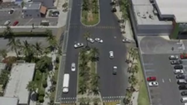 LOS CABOS MEXICO-2019: Streets With Several Cars Moving In Different Directions