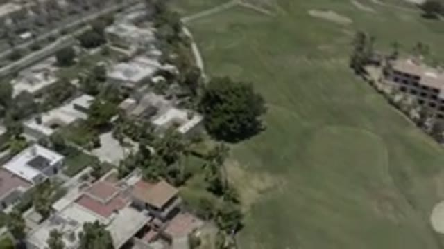 LOS CABOS MEXICO-2019: Aerial View Of A Golf Club With Pools In The Middle Of A